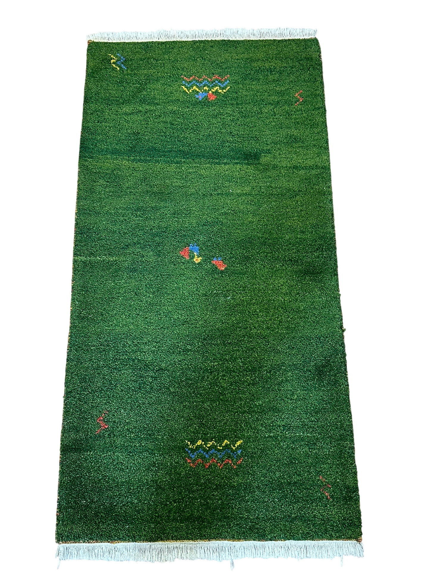 Handgeknüpfter Gabbeh Teppich Indien 120 x 60 cm