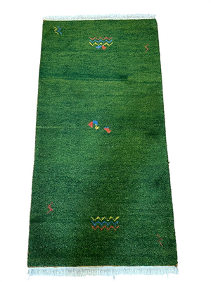 Handgeknüpfter Gabbeh Teppich Indien 120 x 60 cm