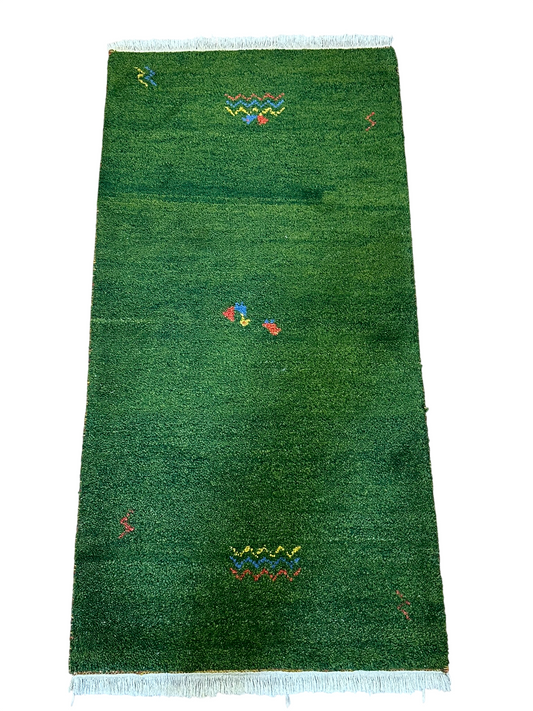 Handgeknüpfter Gabbeh Teppich Indien 120 x 60 cm