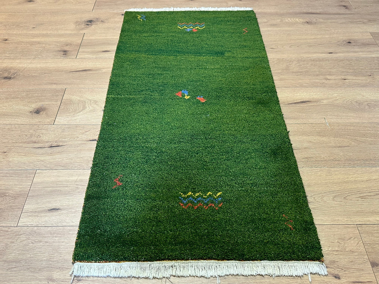 Handgeknüpfter Gabbeh Teppich Indien 120 x 60 cm