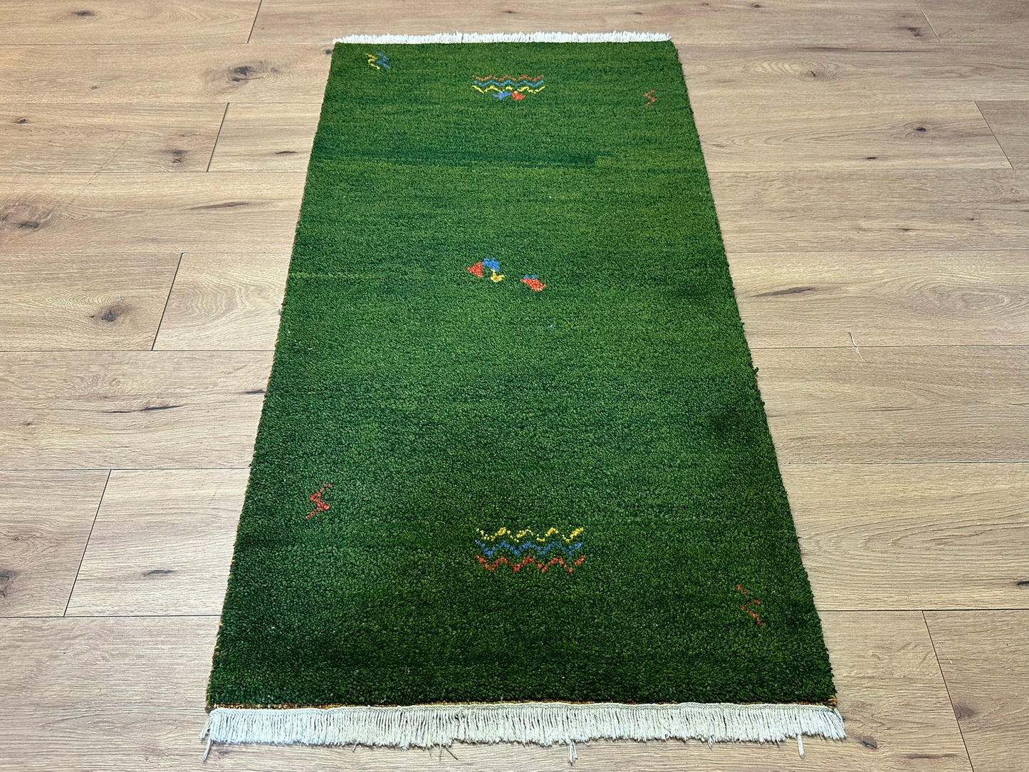 Handgeknüpfter Gabbeh Teppich Indien 120 x 60 cm