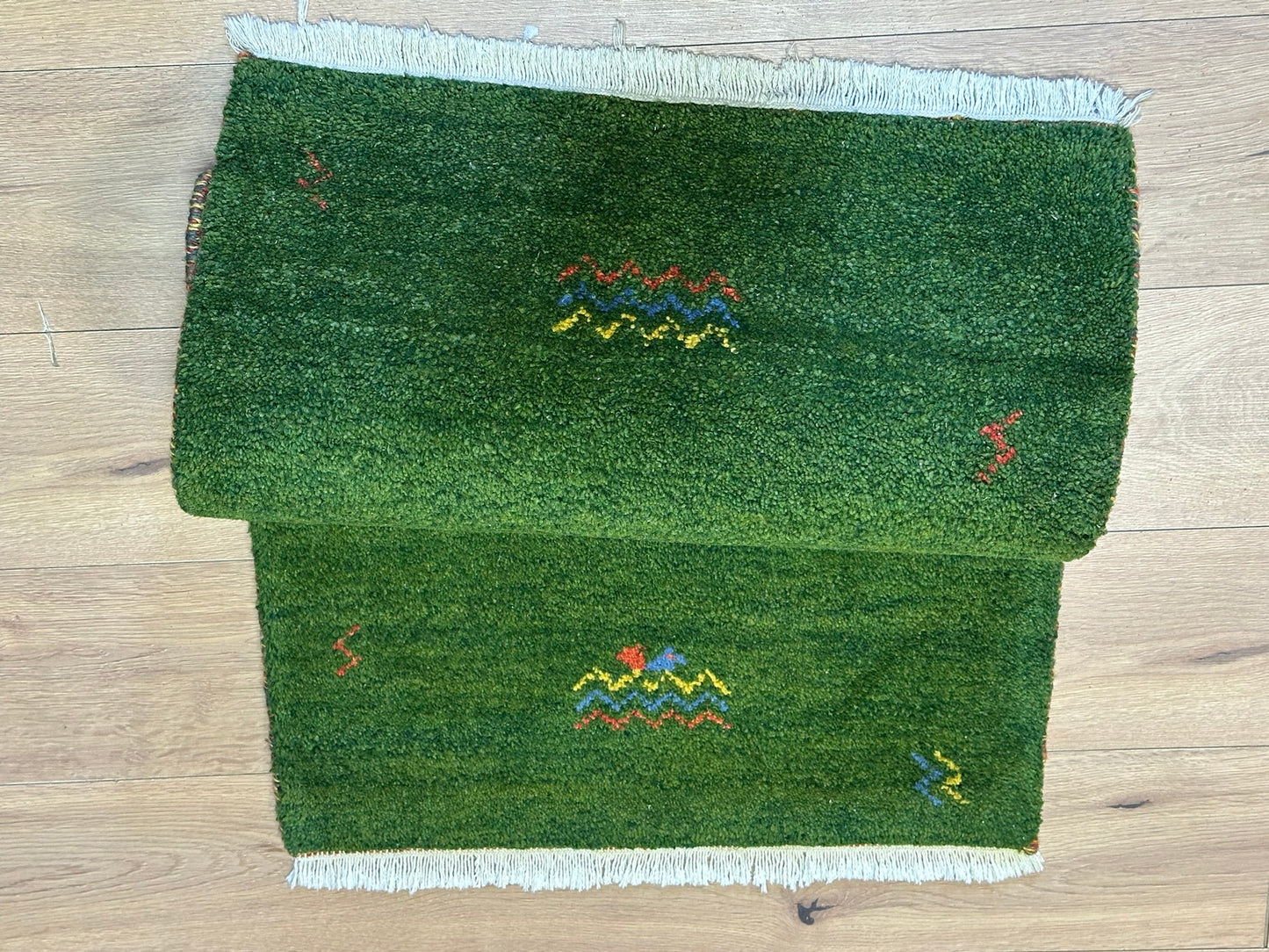 Handgeknüpfter Gabbeh Teppich Indien 120 x 60 cm