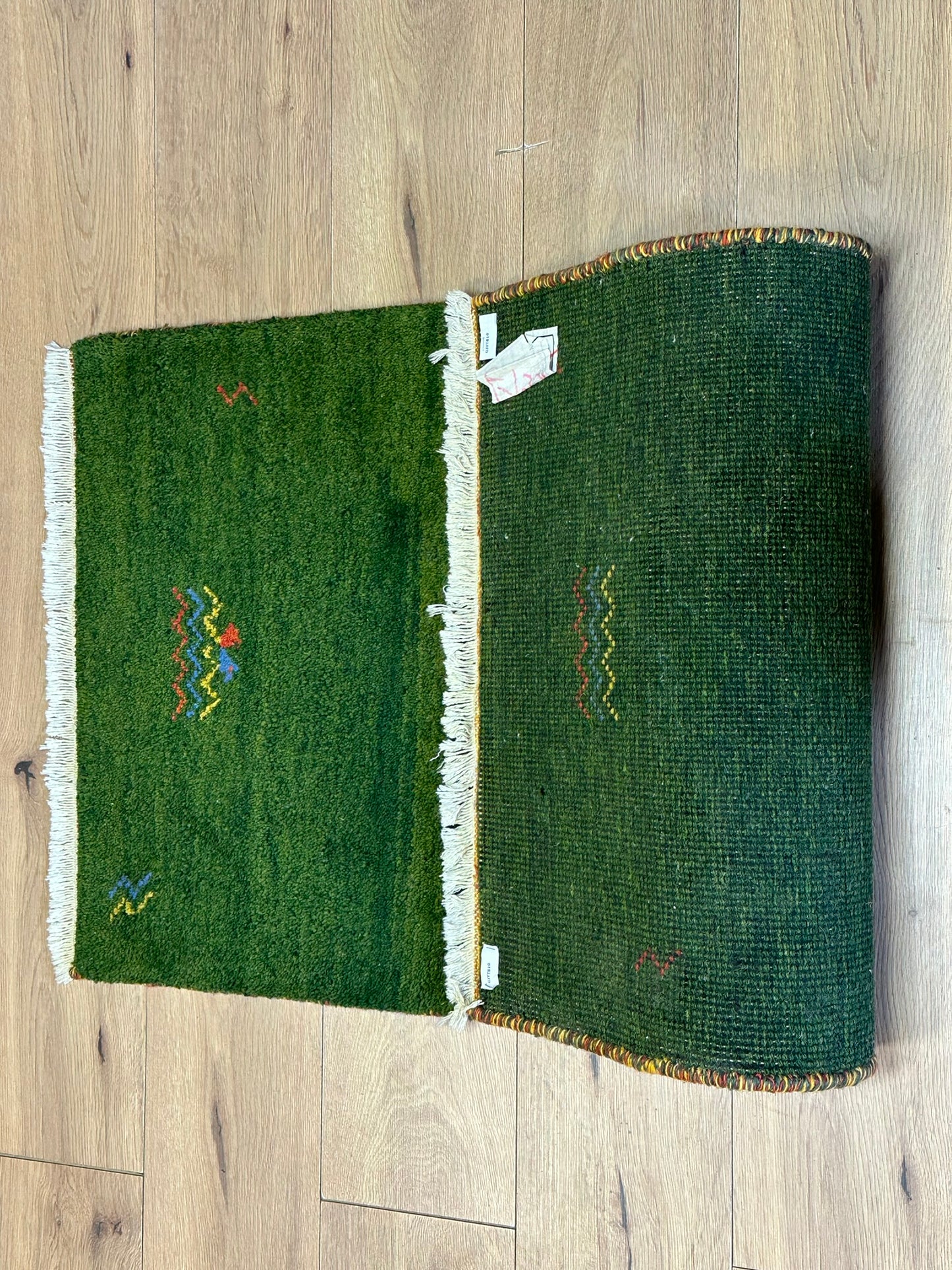 Handgeknüpfter Gabbeh Teppich Indien 120 x 60 cm