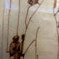 Original Zeichnung Skizze Arbeit auf Papier Berbische Wüstenregion 34x31cm