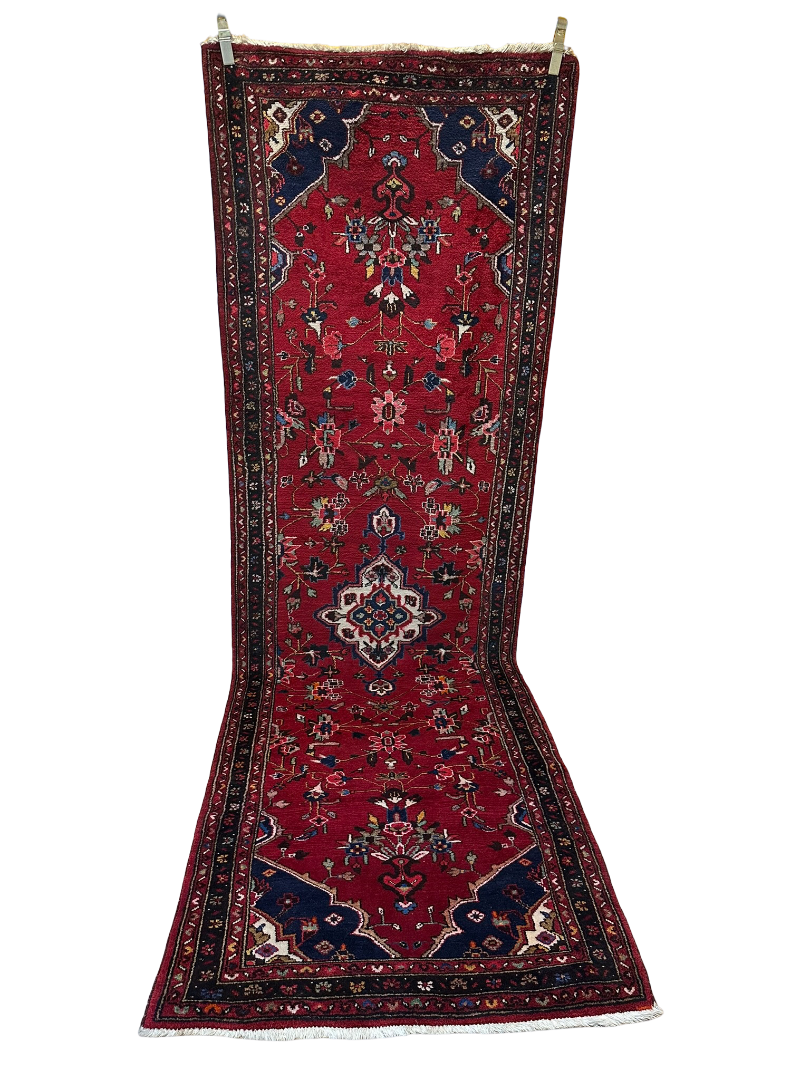 Orientteppich handgeknüpft Malayer Läufer 330x104 cm