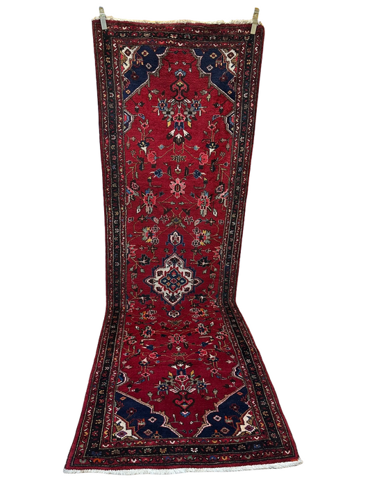 Orientteppich handgeknüpft Malayer Läufer 330x104 cm