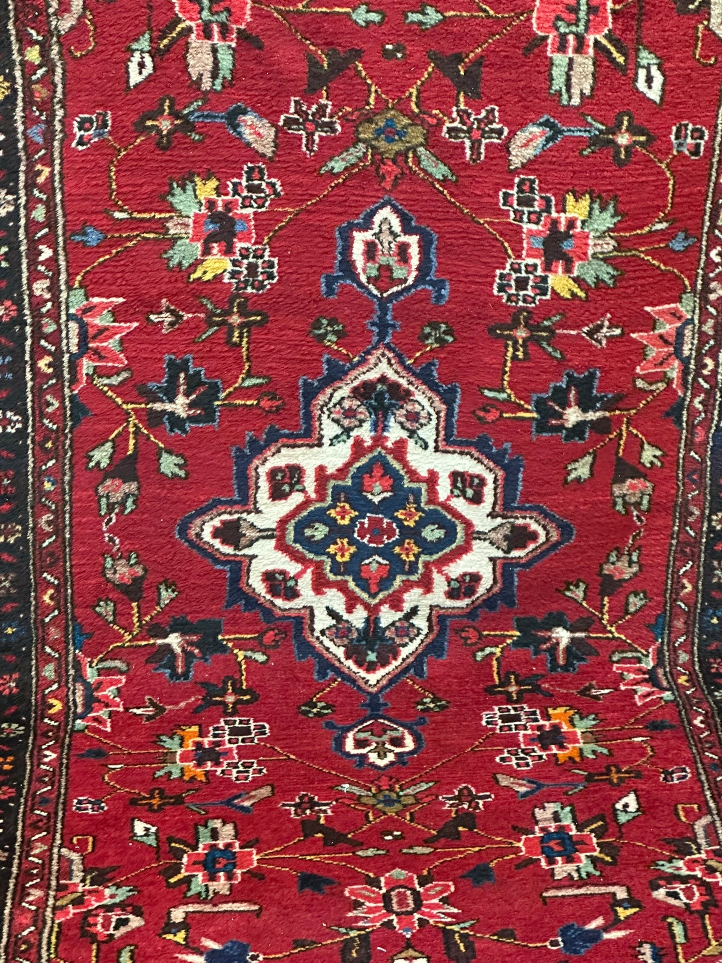 Orientteppich handgeknüpft Malayer Läufer 330x104 cm
