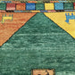 Handgeknüpfter Gabbeh Teppich Indien 182 x 128 cm