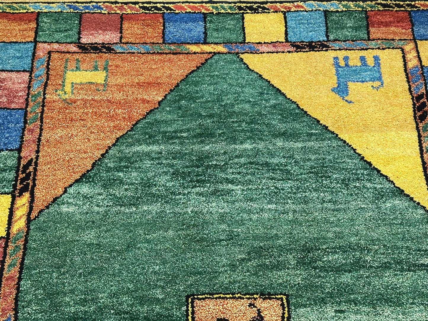 Handgeknüpfter Gabbeh Teppich Indien 182 x 128 cm