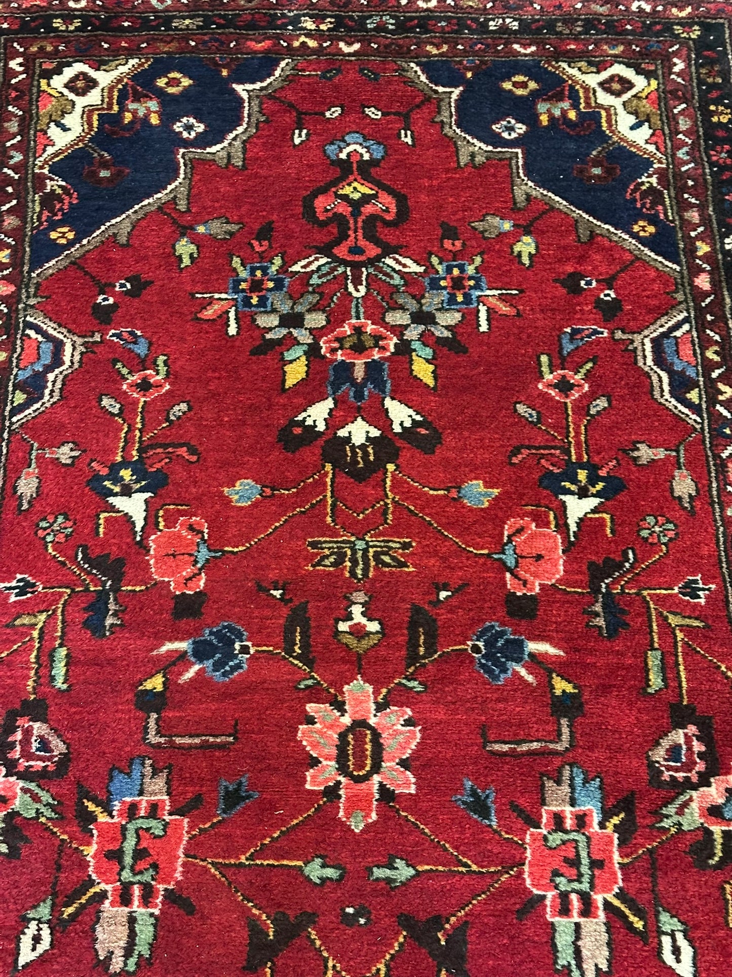 Orientteppich handgeknüpft Malayer Läufer 330x104 cm
