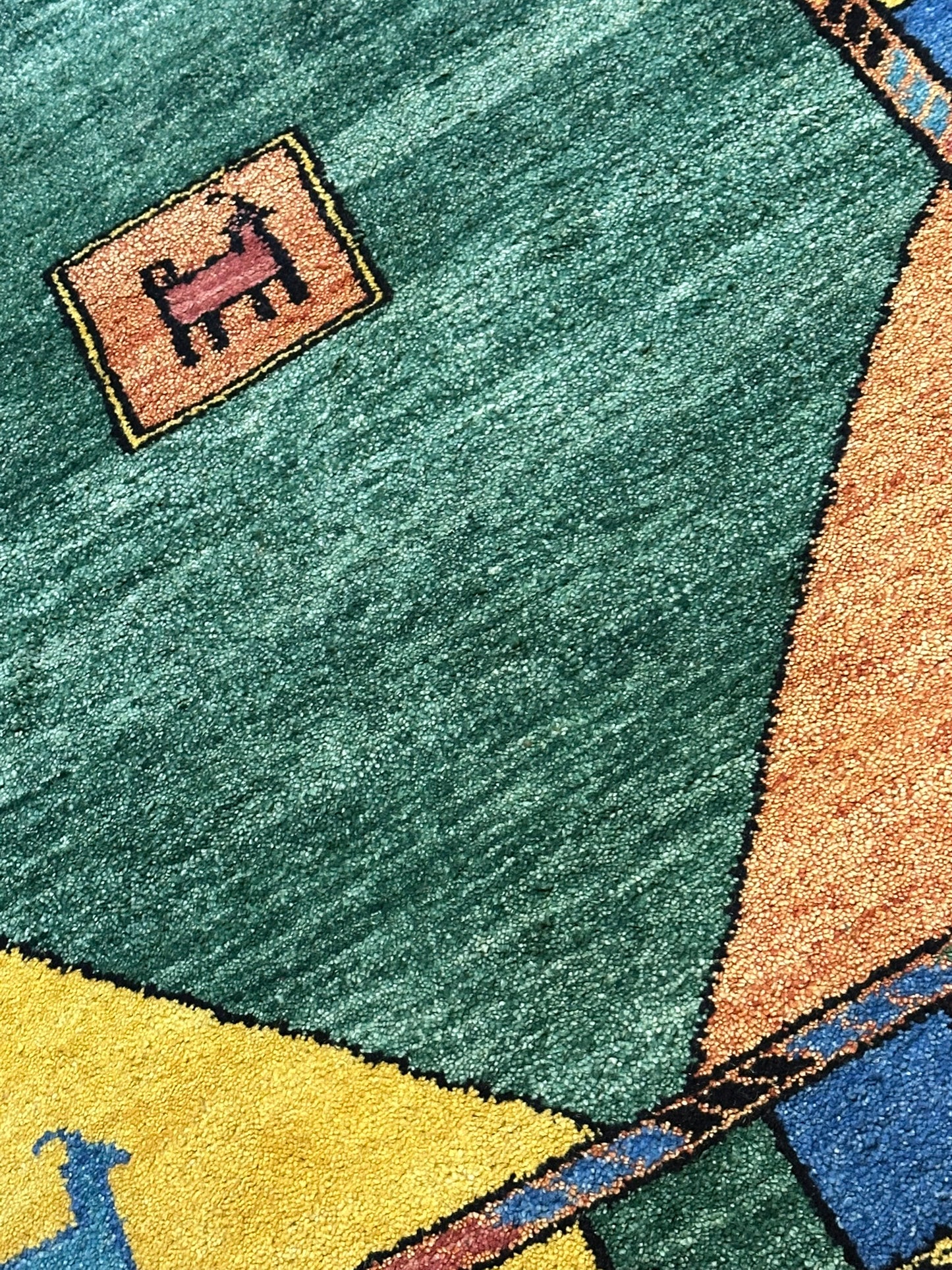Handgeknüpfter Gabbeh Teppich Indien 182 x 128 cm