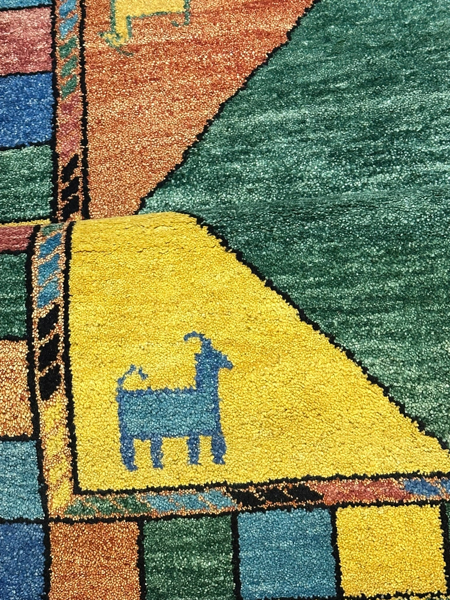 Handgeknüpfter Gabbeh Teppich Indien 182 x 128 cm