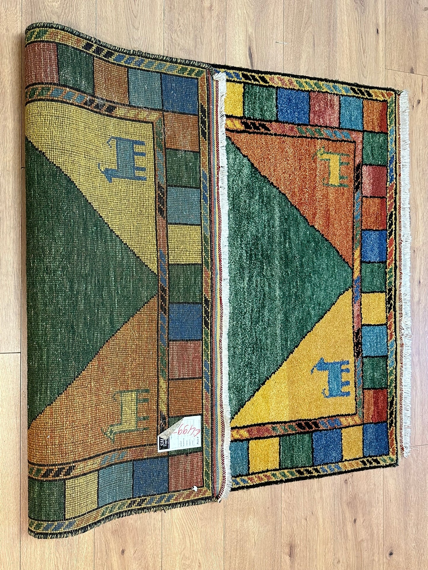 Handgeknüpfter Gabbeh Teppich Indien 182 x 128 cm