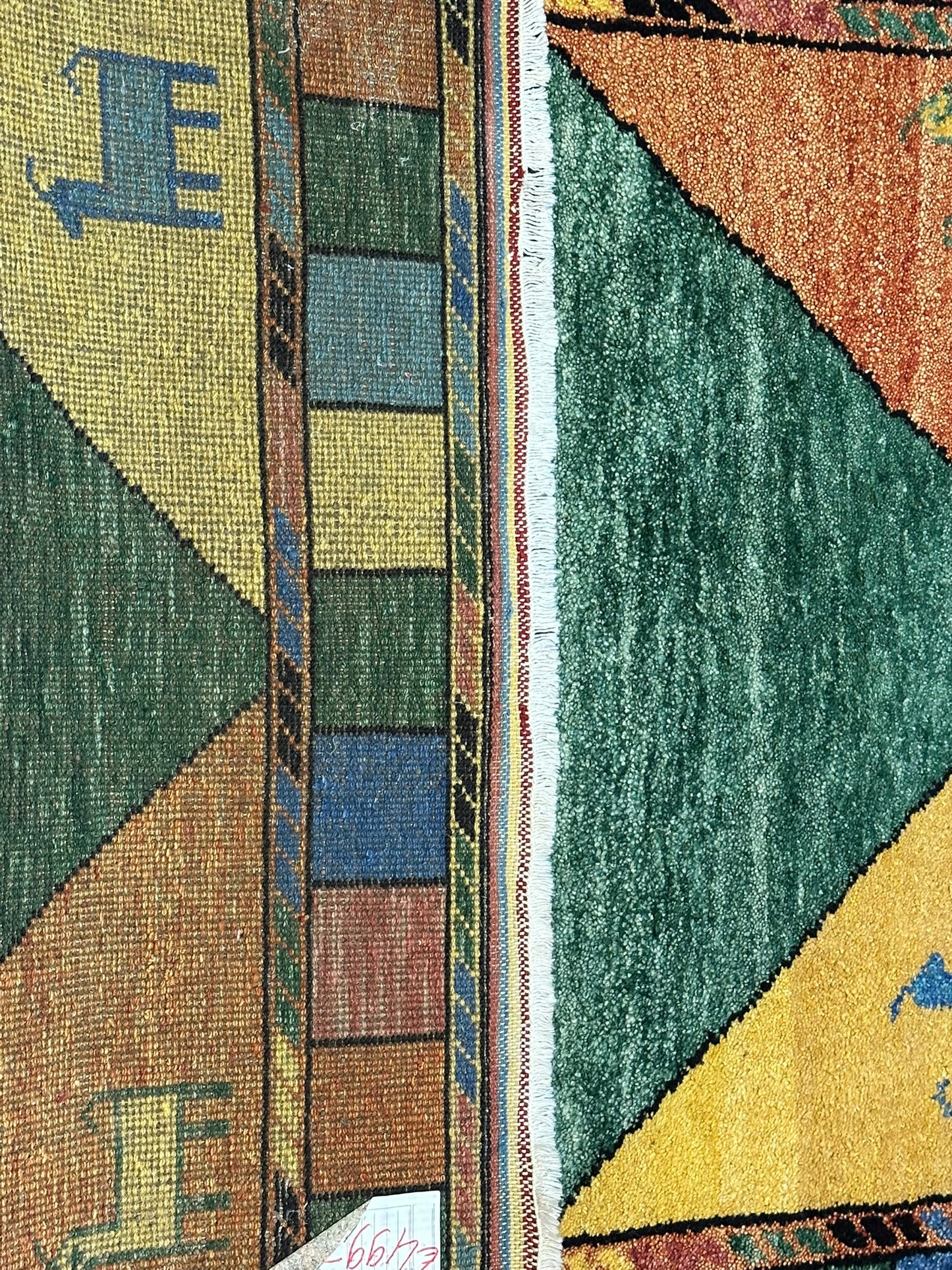 Handgeknüpfter Gabbeh Teppich Indien 182 x 128 cm
