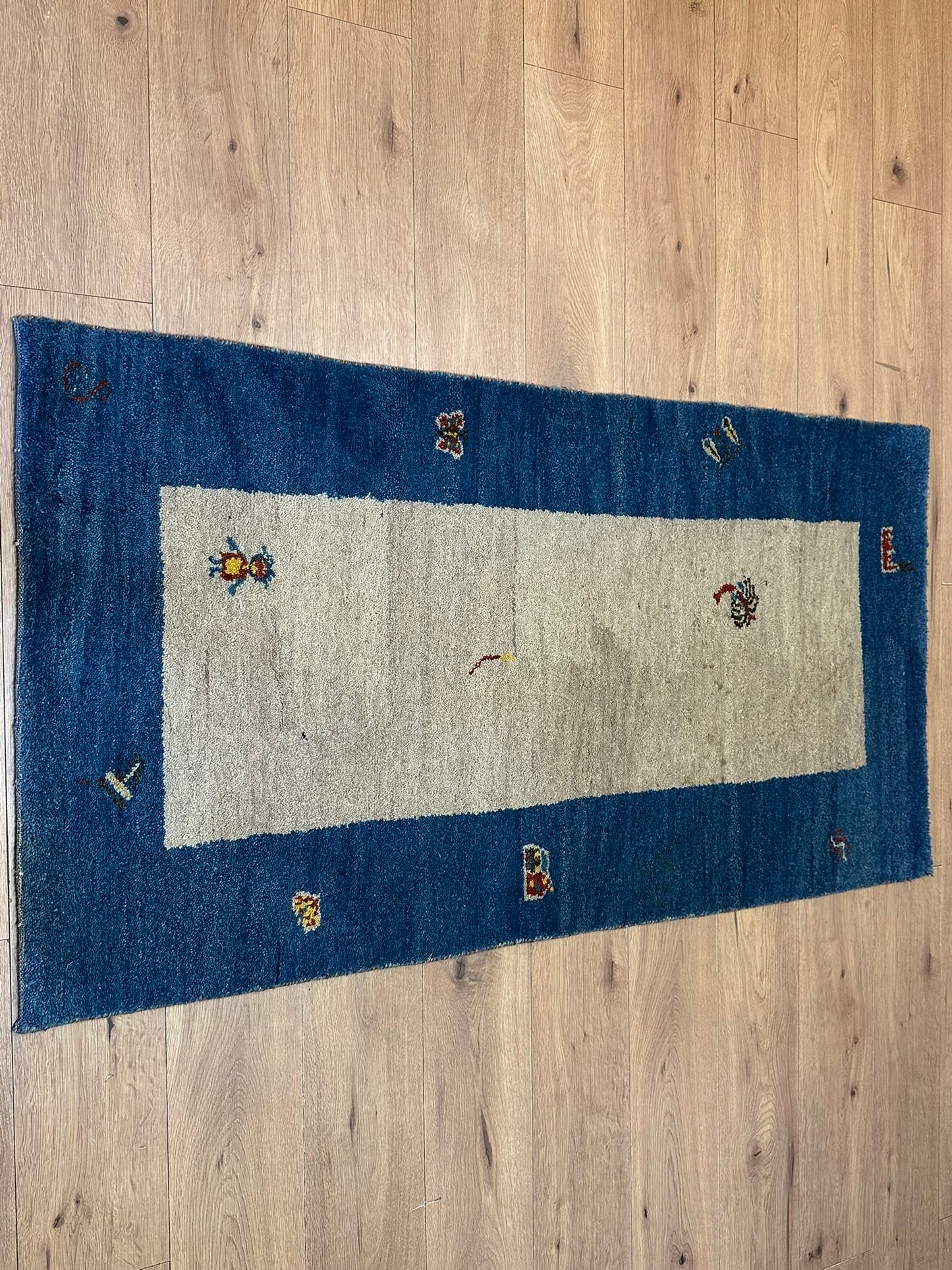 Handgeknüpfter Gabbeh Teppich Indien 182 x 128 cm