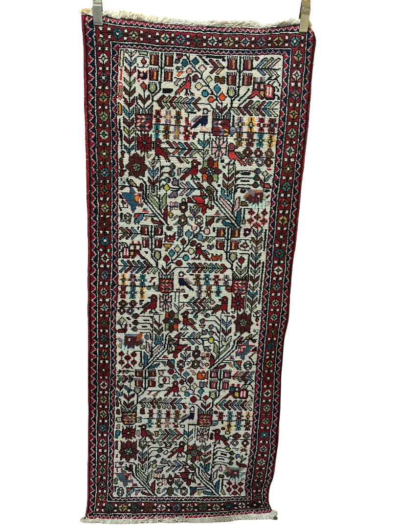 Orientteppich handgeknüpft Hamadan Läufer 150x100 cm