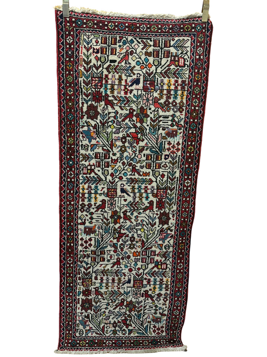 Orientteppich handgeknüpft Hamadan Läufer 196x80 cm