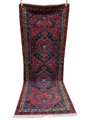 Antik Orientteppich handgeknüpft bidjar zangan Läufer 295x110 cm