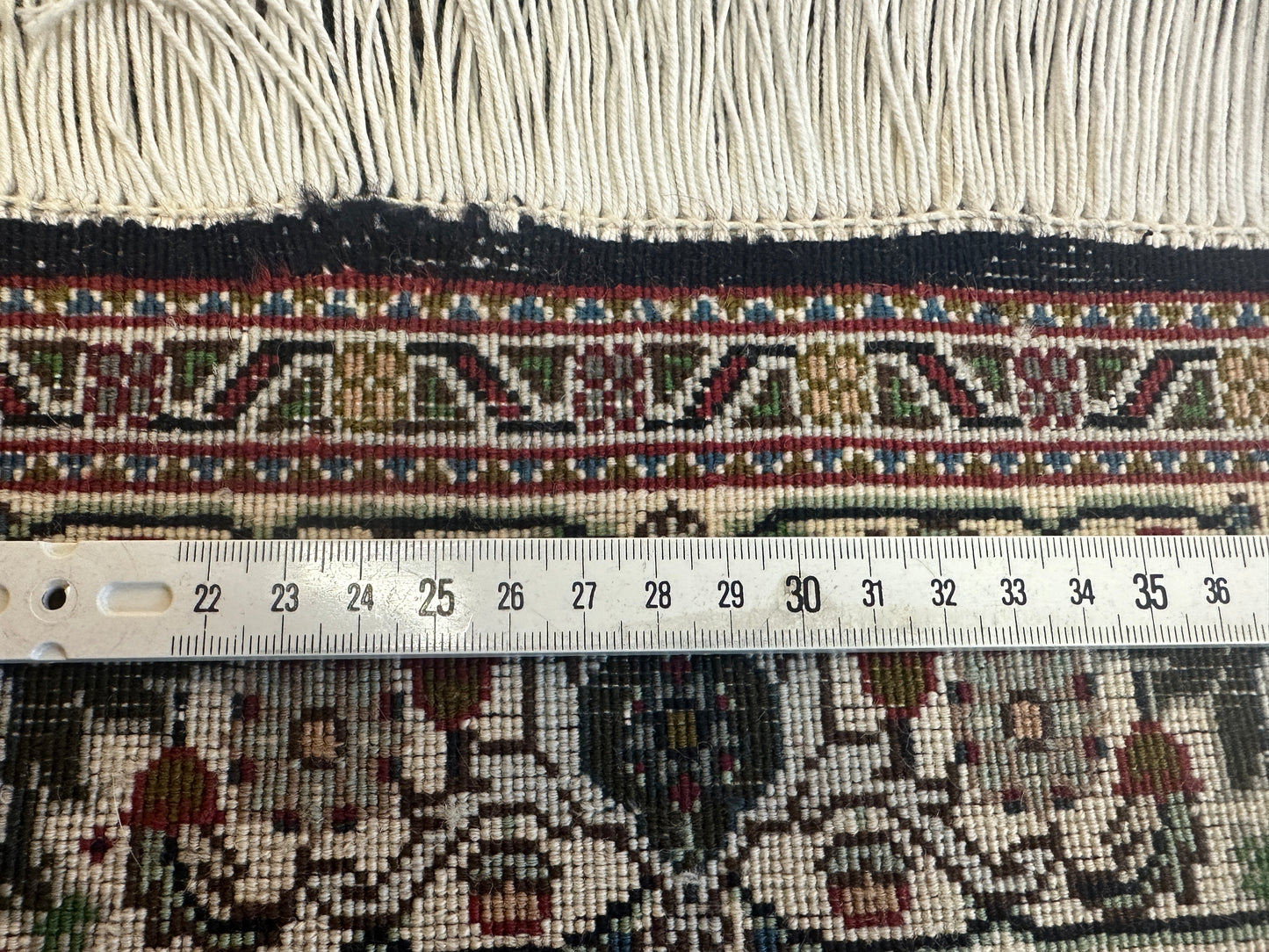 Handgeknüpfter Perser Orientteppich  Täbriz Mahi mit Seide 140x72cm