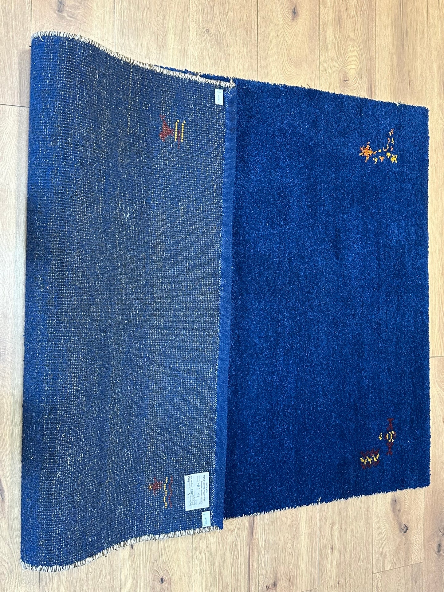 Handgeknüpfter Gabbeh Teppich Indien 180 x 118 cm