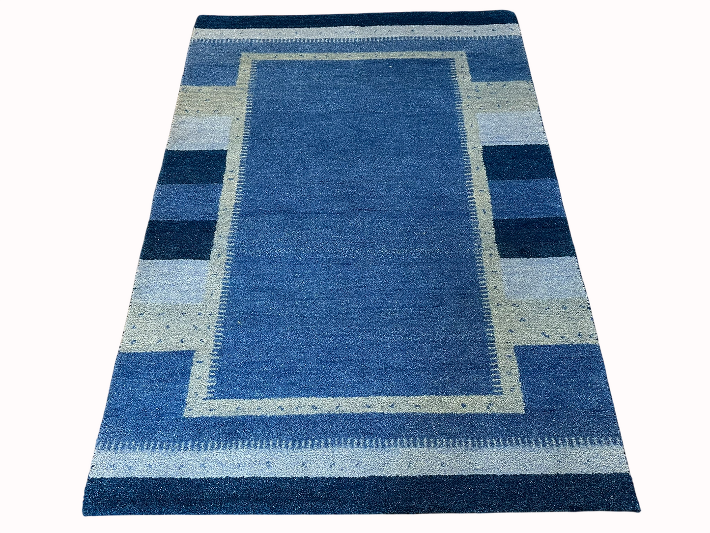 Handgeknüpfter Gabbeh Teppich Indien 182 x 124 cm