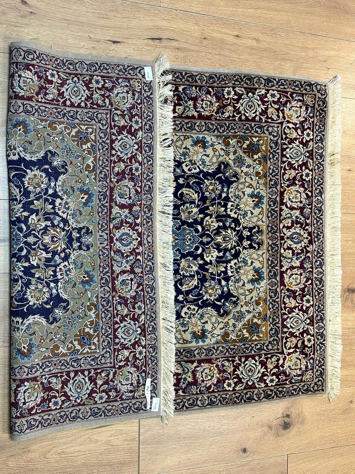 Orientteppich handgeknüpft Nain mit Seide 145x103 cm