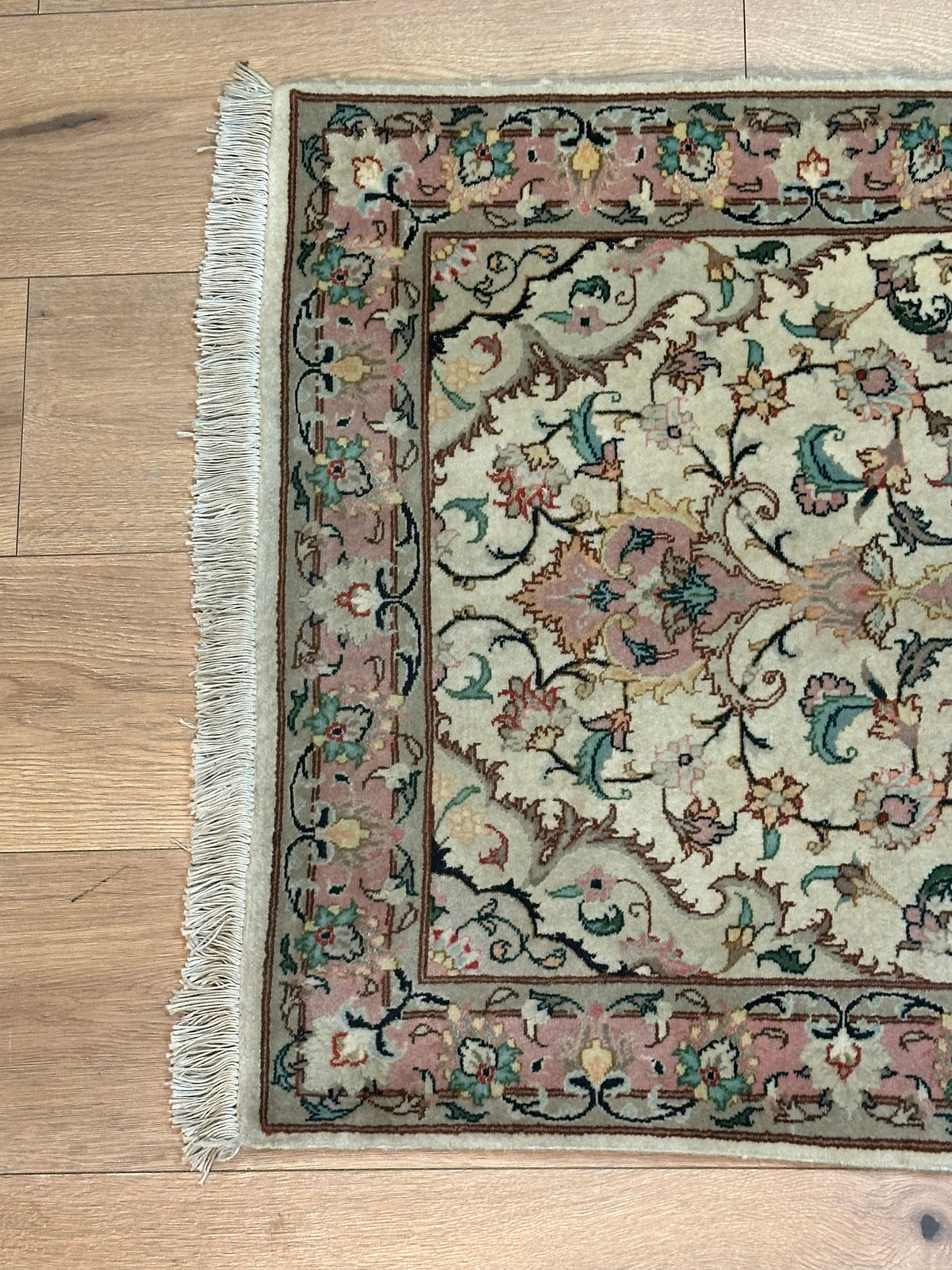 Orientteppich handgeknüpft Täbriz Läufer 300x70 cm