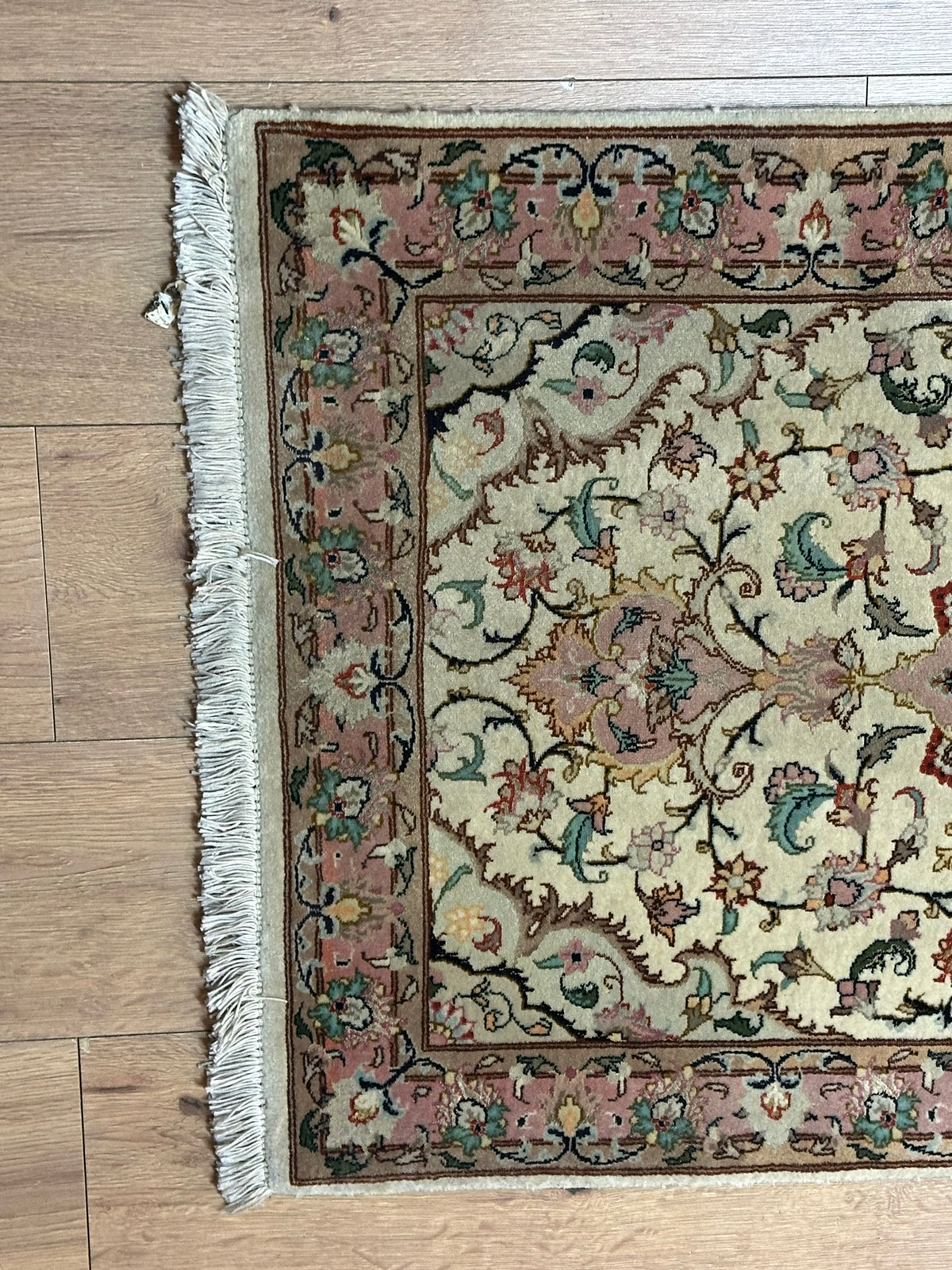 Orientteppich handgeknüpft Täbriz Läufer 300x70 cm