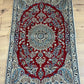 Orientteppich handgeknüpft Nain 127x84 cm Korkwolle Seide