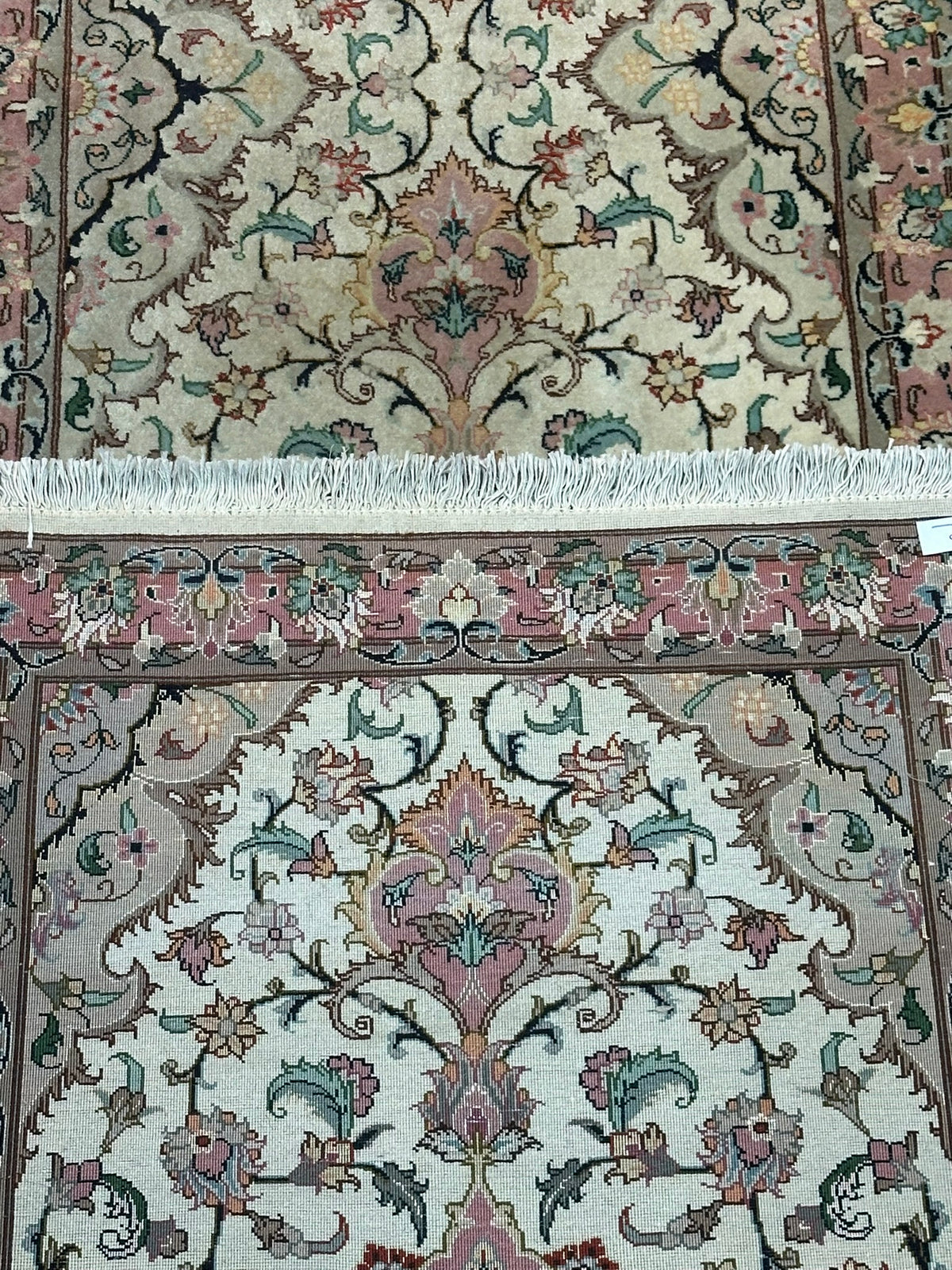 Orientteppich handgeknüpft Täbriz Läufer 300x70 cm
