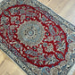 Orientteppich handgeknüpft Nain 127x84 cm Korkwolle Seide