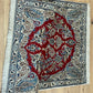 Orientteppich handgeknüpft Nain 127x84 cm Korkwolle Seide