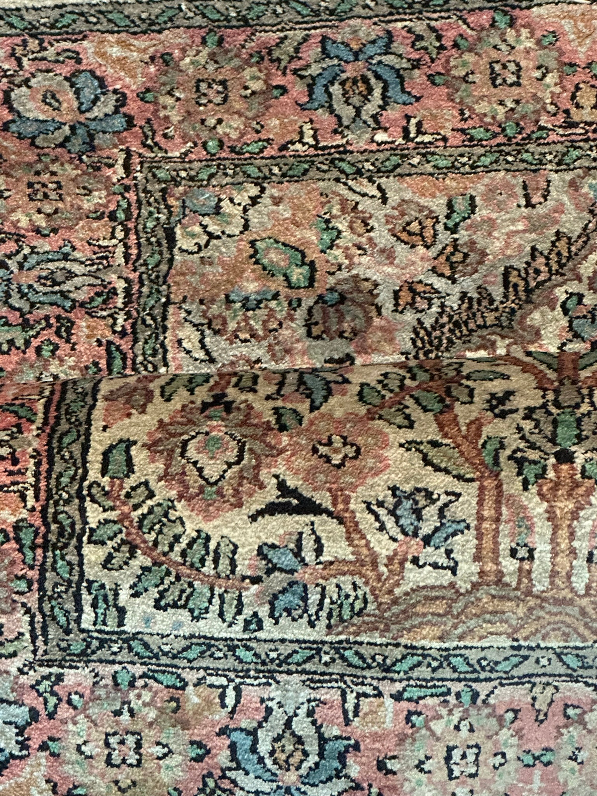 Orientteppich handgeknüpft Kaschmir Seide 95x65 cm