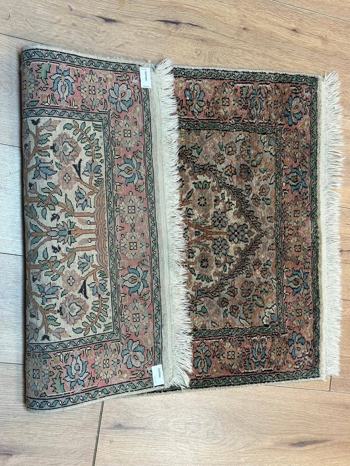 Orientteppich handgeknüpft Kaschmir Seide 95x65 cm