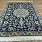 Orientteppich handgeknüpft Nain 167x123 cm Korkwolle Seide