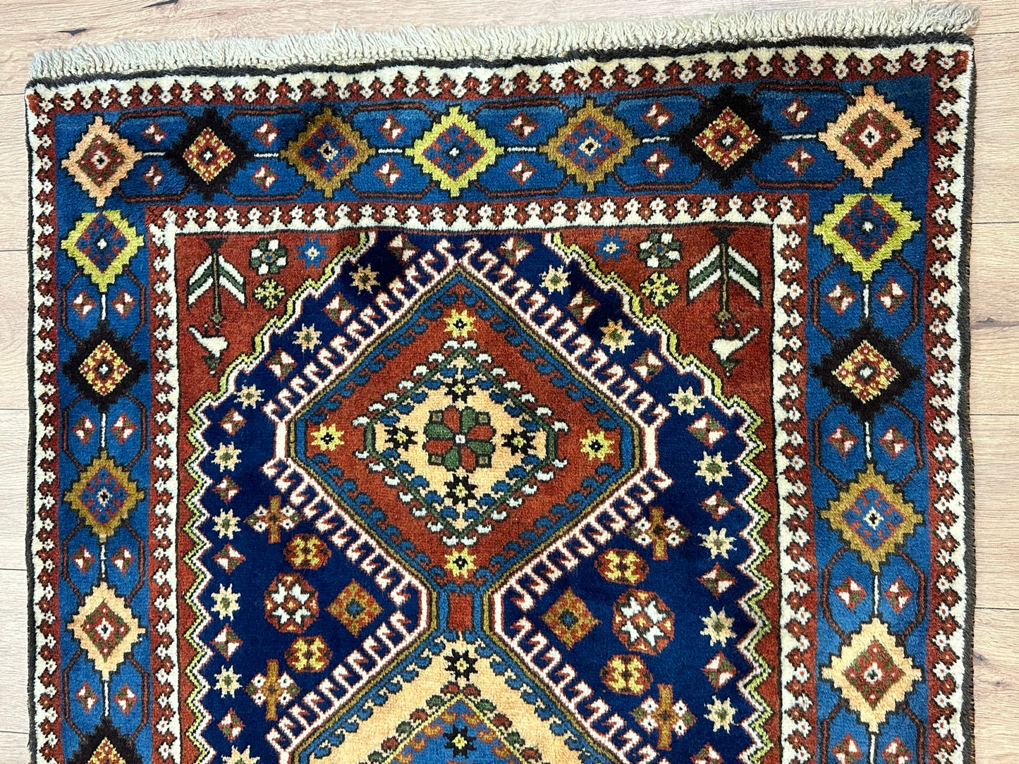 Handgeknüpfter Perser Orientteppich Gaschgai aus Wolle 160x105cm
