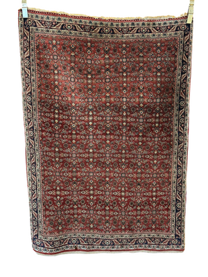 Orientteppich handgeknüpft Bidjar 160x113 cm Korkwolle
