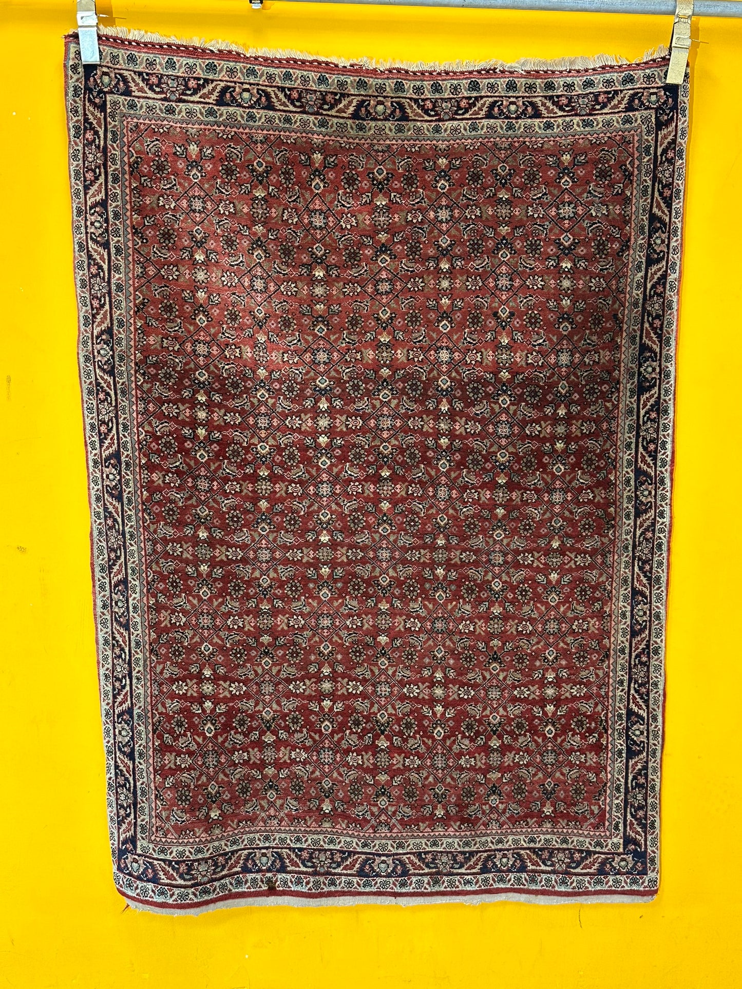 Orientteppich handgeknüpft Bidjar 160x113 cm Korkwolle