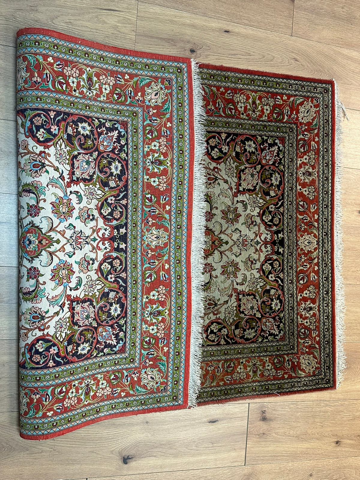 Orientteppich handgeknüpft Ghom Seide 157x105 cm