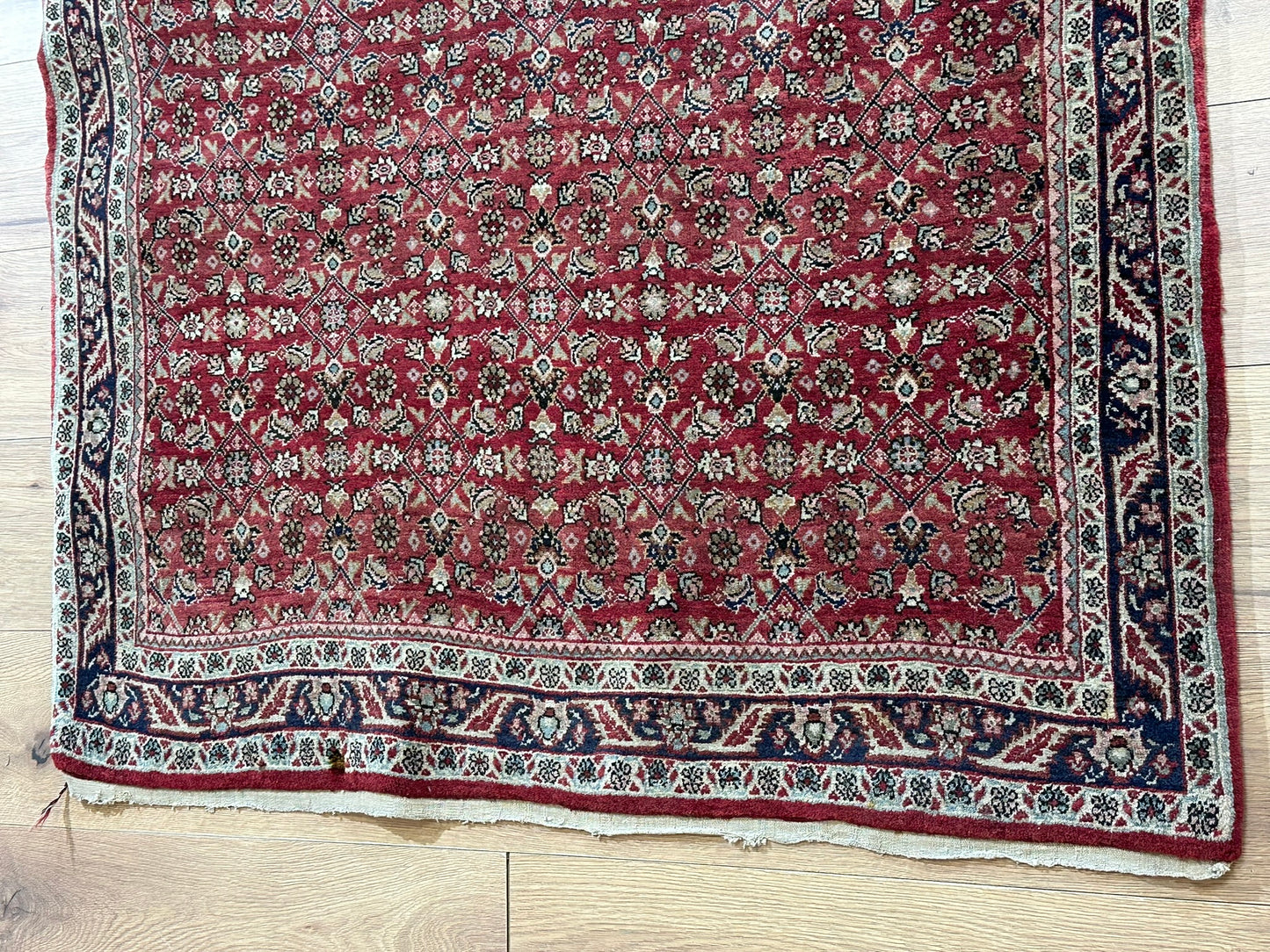 Orientteppich handgeknüpft Bidjar 160x113 cm Korkwolle