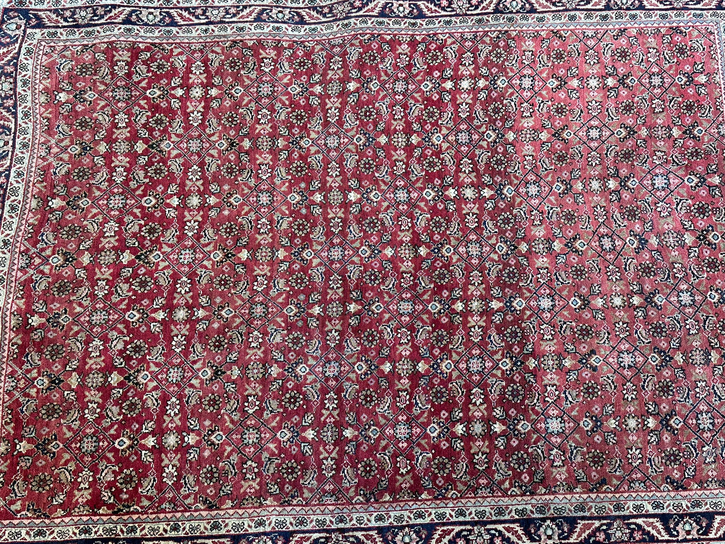 Orientteppich handgeknüpft Bidjar 160x113 cm Korkwolle