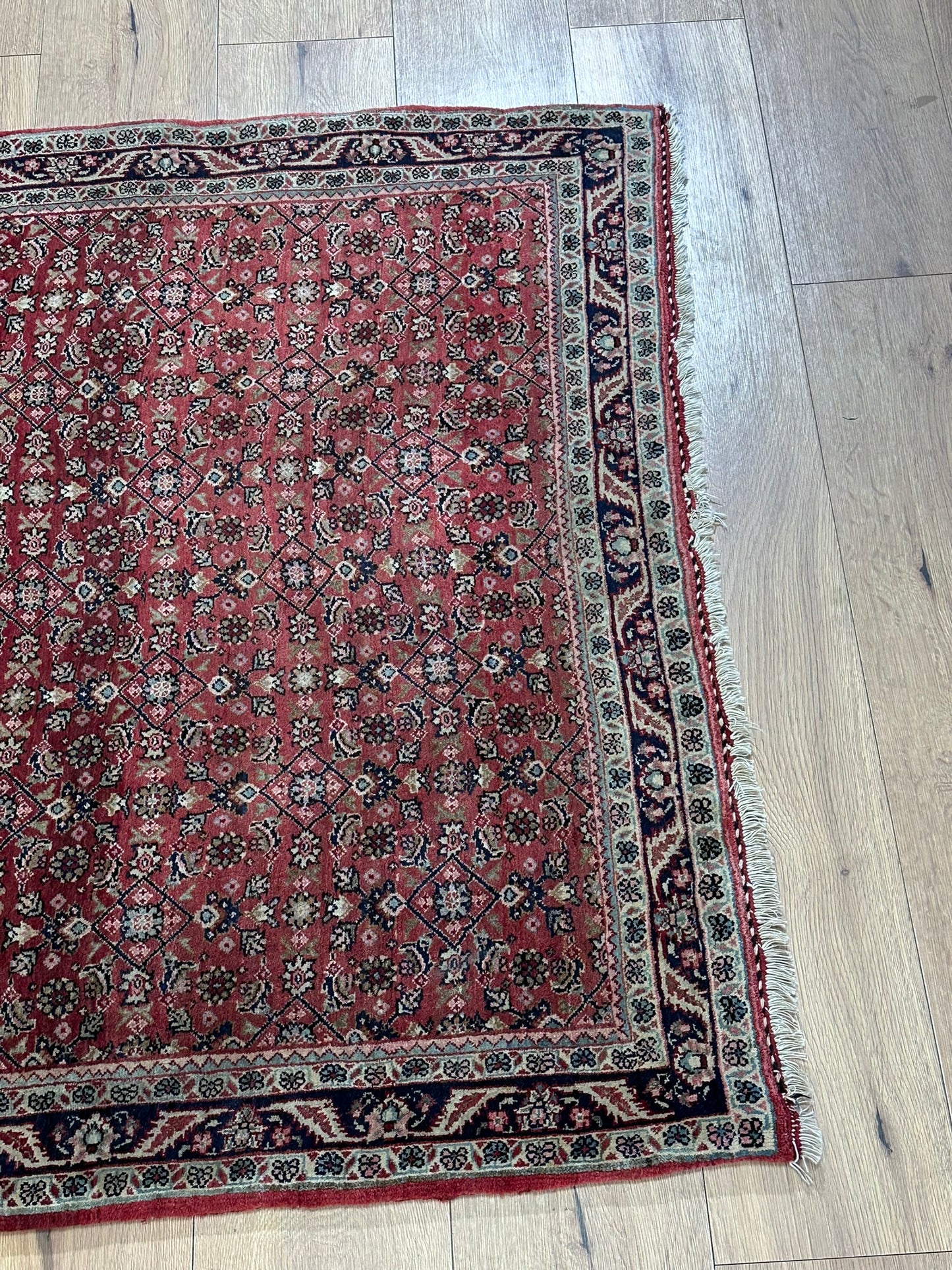Orientteppich handgeknüpft Bidjar 160x113 cm Korkwolle