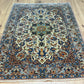 Orientteppich handgeknüpft Nain mit Seide 100x70 cm
