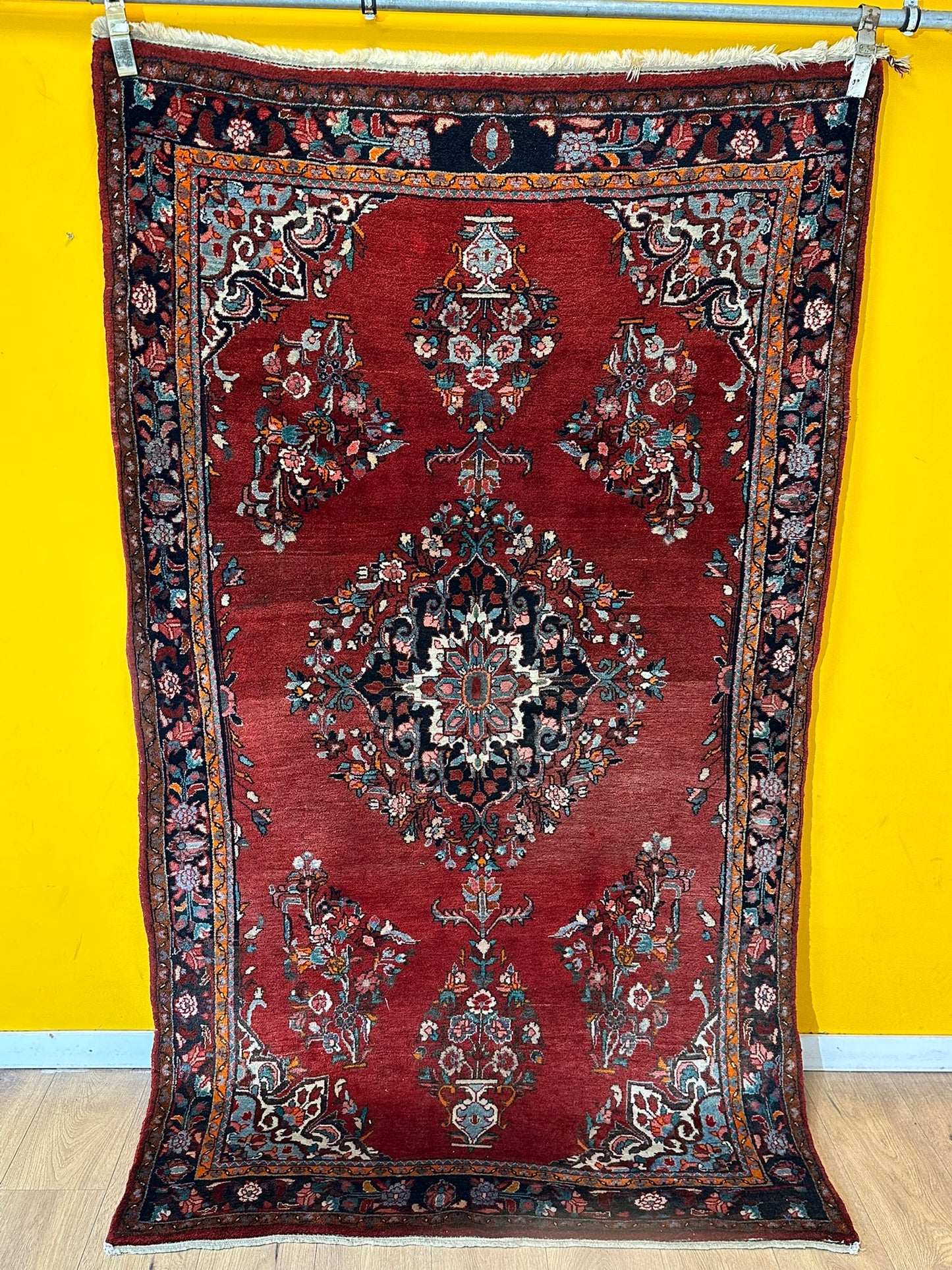 Orientteppich handgeknüpft Sarough Hamadan 224x130 cm