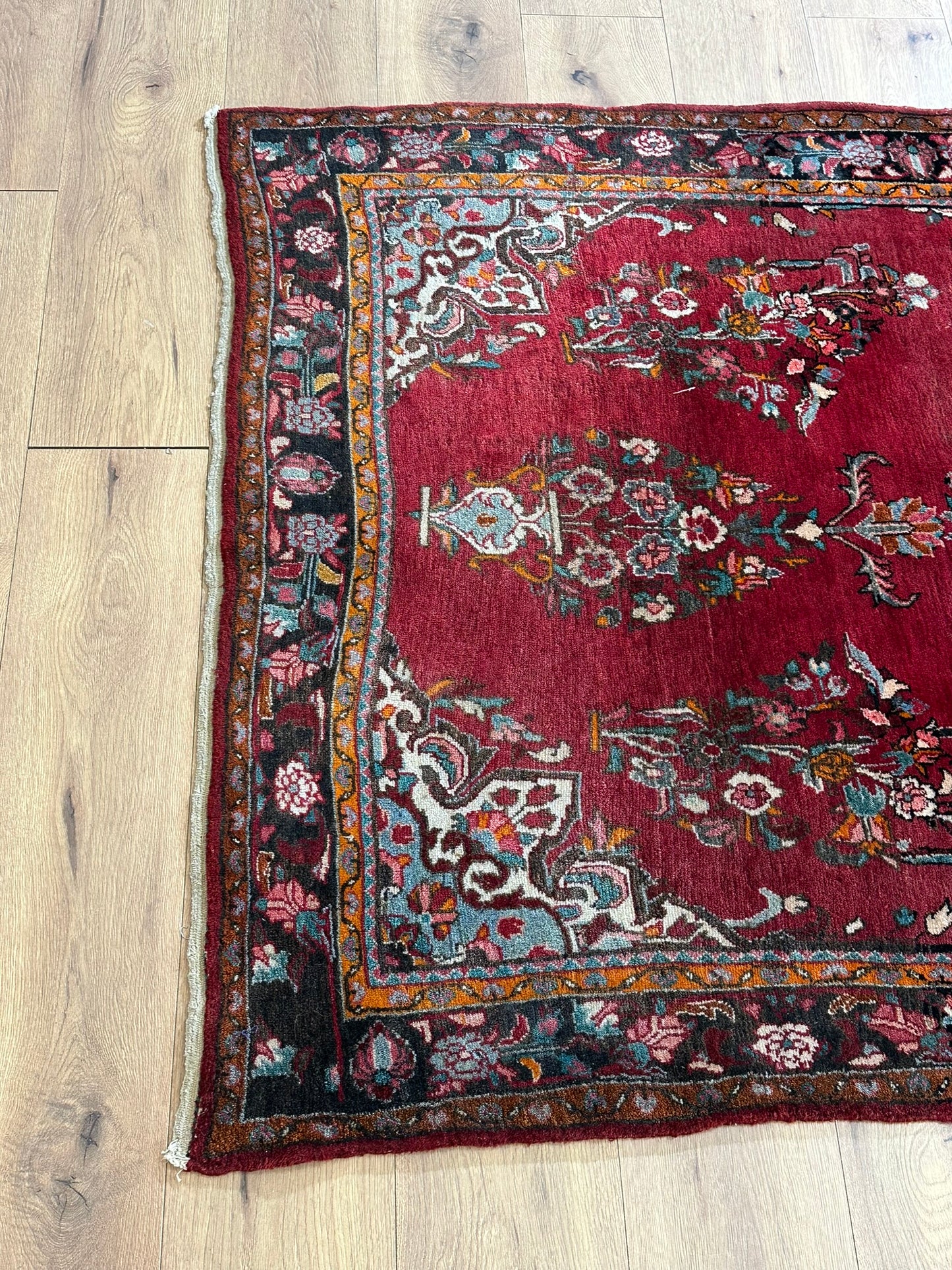 Orientteppich handgeknüpft Sarough Hamadan 224x130 cm