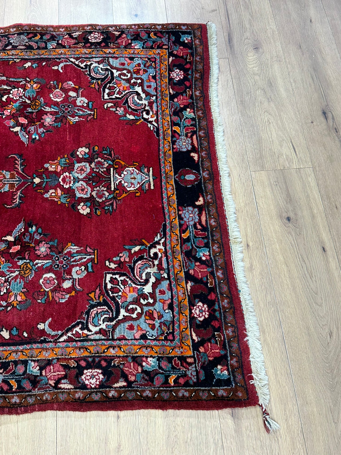 Orientteppich handgeknüpft Sarough Hamadan 224x130 cm