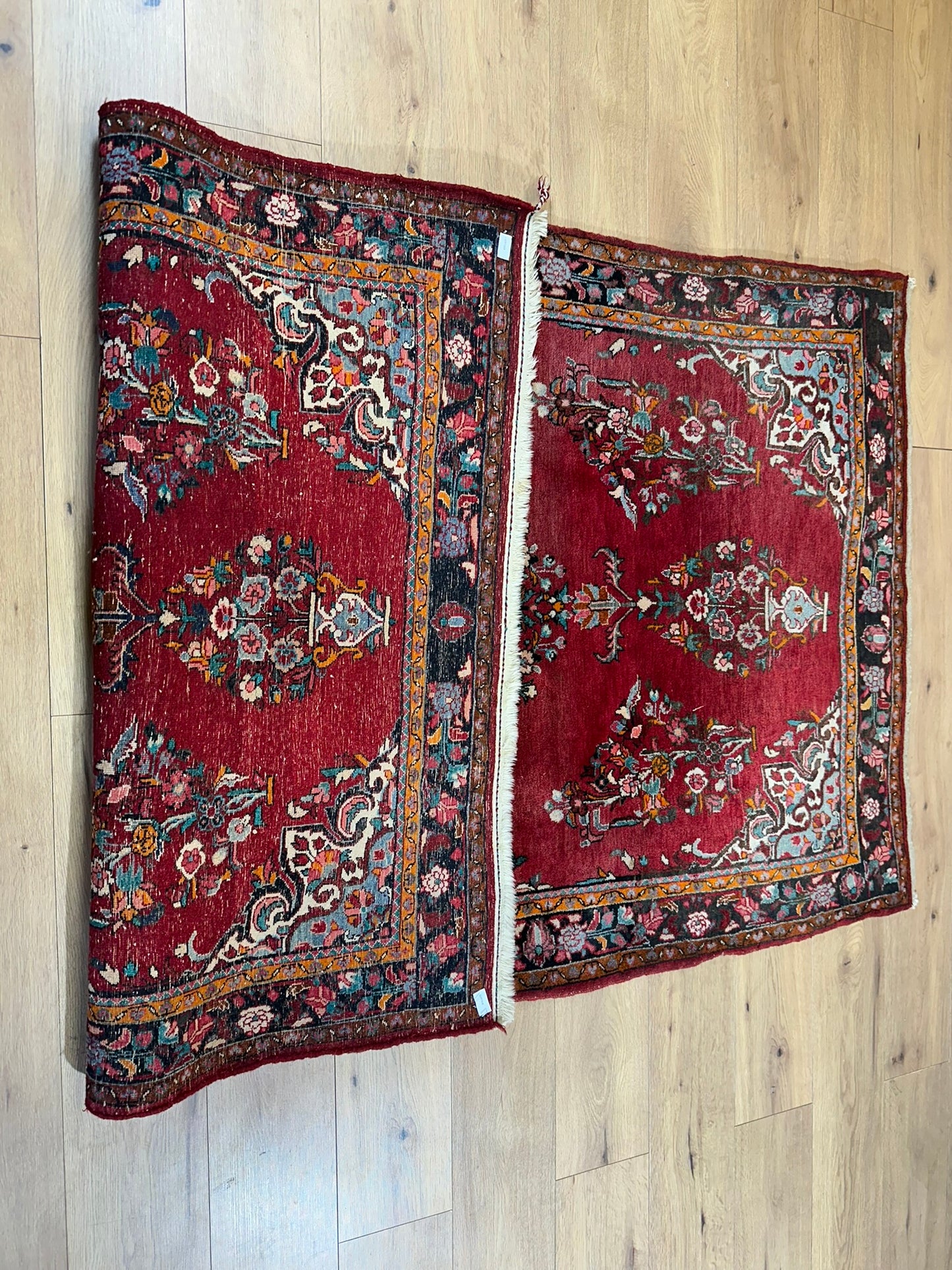 Orientteppich handgeknüpft Sarough Hamadan 224x130 cm