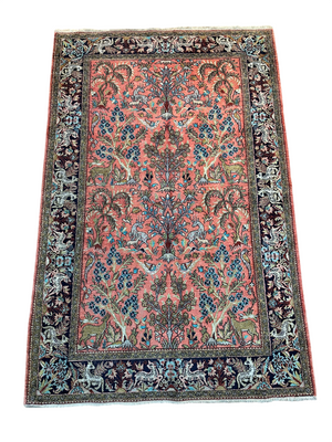 Orientteppich handgeknüpft Ghom 210x136 cm