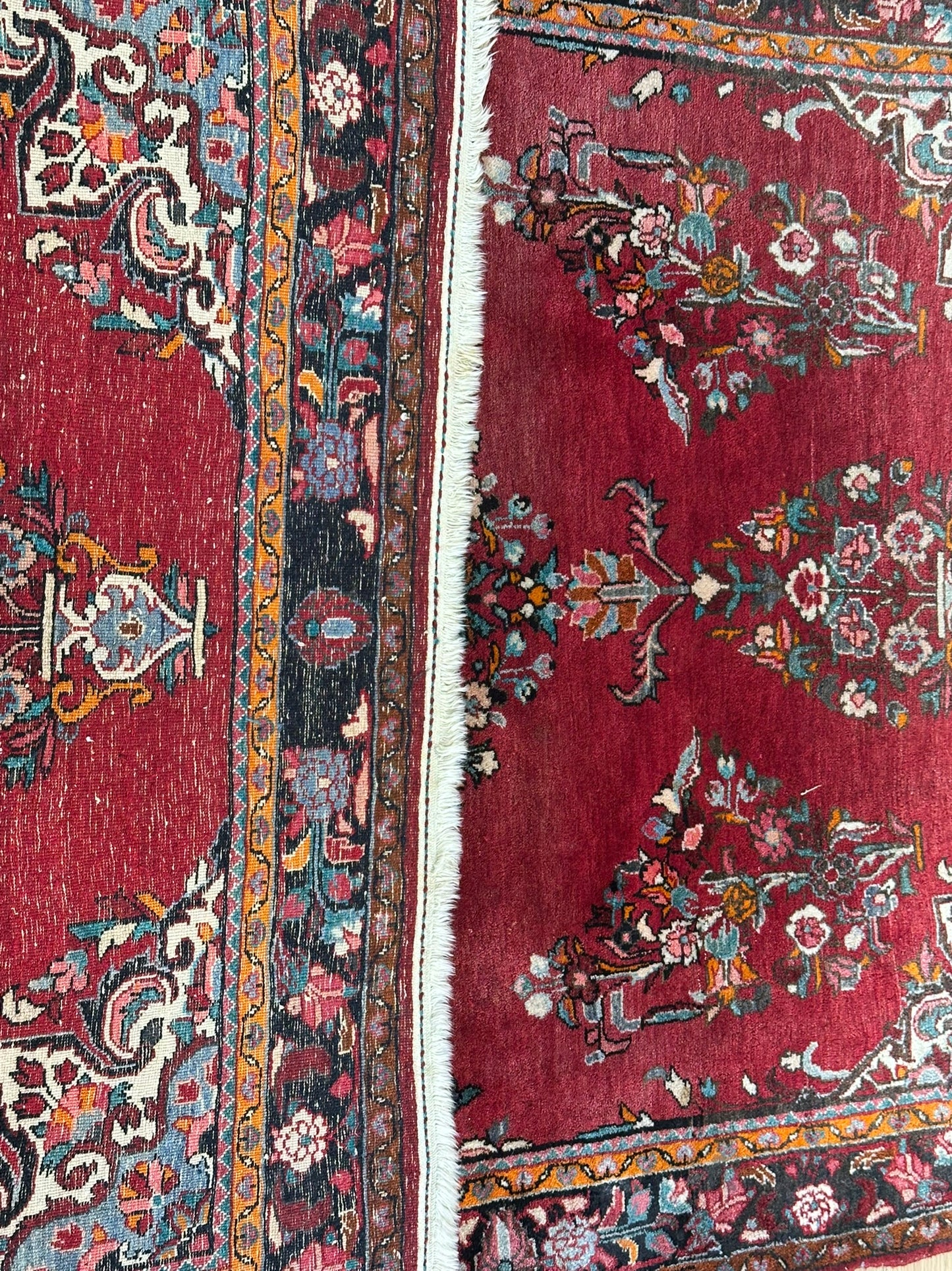 Orientteppich handgeknüpft Sarough Hamadan 224x130 cm
