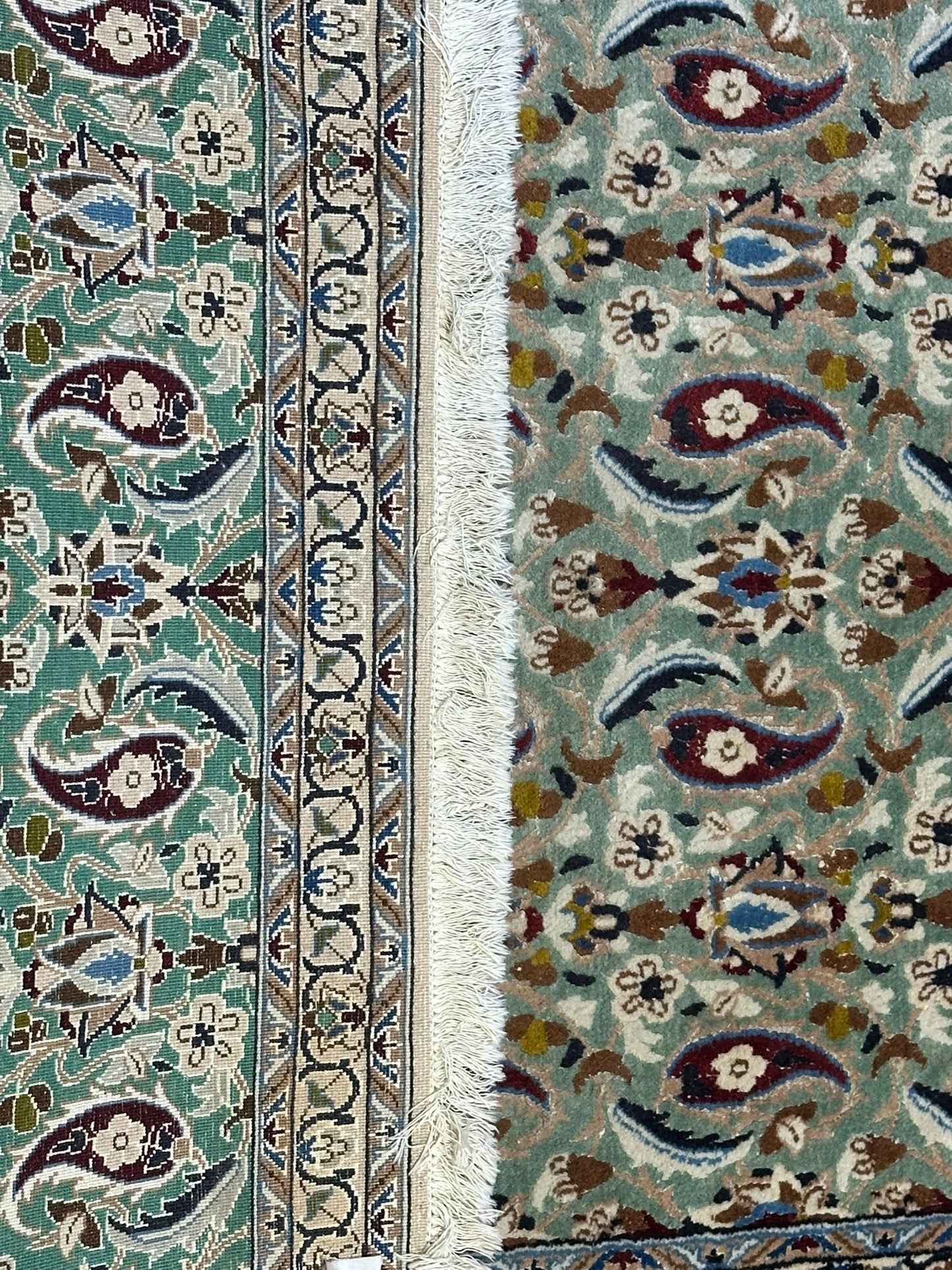 Orientteppich handgeknüpft Nain mit Seide 125x90 cm